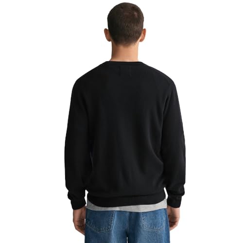 Gant Para Hombre. 87212 Jersey De Cuello De Pico Negro (Xxl), Casual, Lana - 2