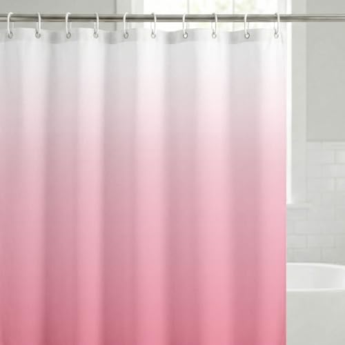Americanflat 71x74 Pink Ombre Shower Curtain -...