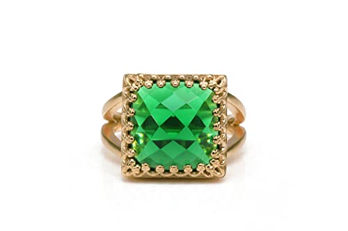 Bague émeraude Anémone de haute joaillerie pour femme élégante