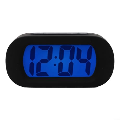Reloj despertador digital con sonido suave y repetición portátil para un fácil viaje (negro)