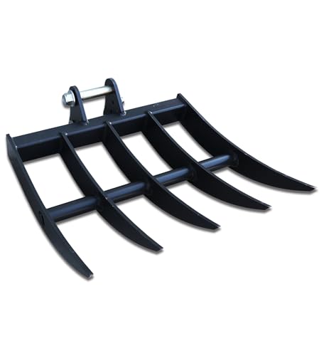 HUAYEE Mini Excavator Root Land Clearing Rake for 1 to 1.8-Ton Diggers