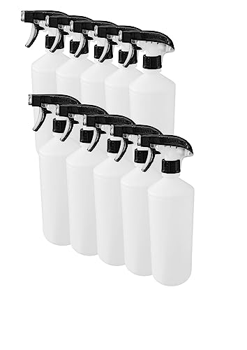 ECO-JIN PULVERIZADOR DE BOTELLA 1L DE CAPACIDAD (BOTELLAS VACIAS). KIT DE 10 UNIDADES + BAYETA DE MICROFIBRA