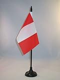 Uso : Decoracion de Interior AZ FLAG Bandera de Mesa de PERÚ SIN Armas 15x10cm - BANDERINA de DESPACHO PERUANA Civil SIN Escudo 10 x 15 cm
