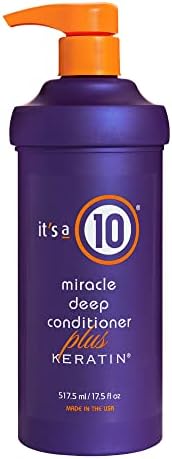 It's A 10 Miracle Deep Conditioner Plus Keratin for Unisex, 17.5 Ounce