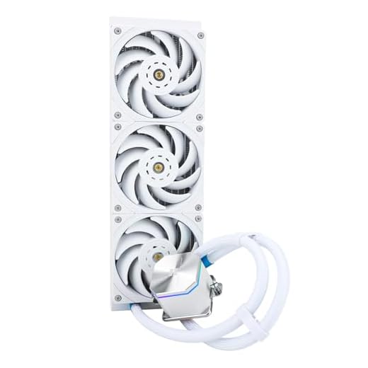 Thermalright Frozen Edge 360 White CPU Water Cooler with PWM Fans, Pump Speed is 3300RPM,S-FDB Bearing, for AMD AM4/AM5,Intel LGA1150/1155/1200/1700/2011(FE360 White)