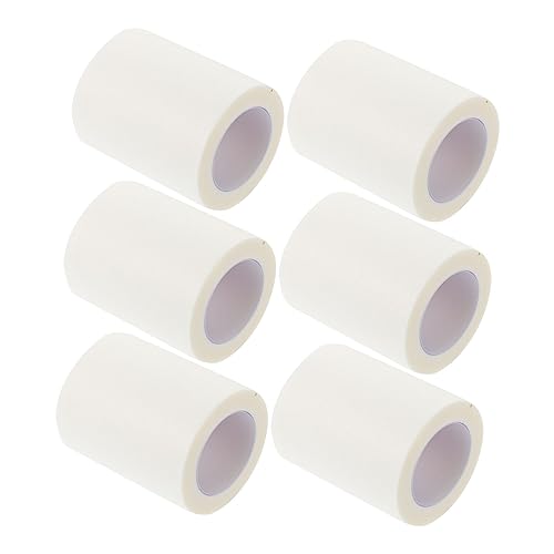WOFASHPURET 6Rolls Breathable Paper Tape Adhesive for Gauze Fixing Strong Adhesion Comfortable and Durable for First Aid Sports and Daily Use