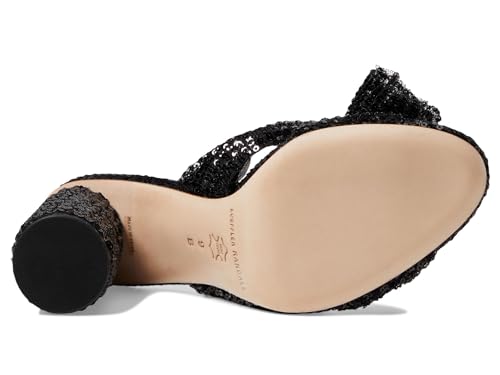 Image of Loeffler Randall Penny Pleated Knot Mules for Women - Textile Lining - Leather Footbed - Leather Outsole Black 11 B - Medium