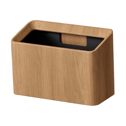 LOVIVER Cestino da scrivania, pattumiera, Comodo Regalo per inaugurazione della casa, Piccolo Cestino per rifiuti, per Il Trucco, Bagno, Piano di Lavoro, Colore del Legno