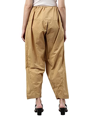 Image of GO COLORS Soft Cotton Salwar for Women | Relaxed Fit, Mid Rise, Ankle Length, Drawstrings
