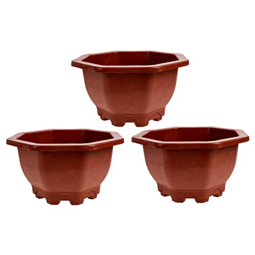 INOOMP 3pezzi Vasi Da Fiori Traspiranti in Plastica Vasi Per Piante Per Balconi Contenitori Per Piante Per Interni Ed Esterni Per Giardinaggio Domestico e Vivaismo