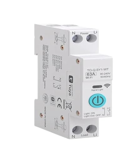 Disyuntor con riel medidor 1P 63A para el control de consumo en carril DIN doméstico