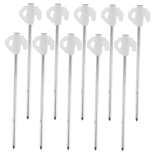 ibasenice 10stücke Zeltpflöcke Heringe Für Pavillons Sandfarbene Zeltpflöcke Im Dunkeln Leuchtend Robuste Metall-erdanker Für Camping