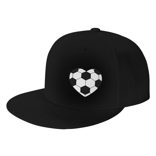 Soccer Ball Heart Adjustable Outdoor Baseball Hat Flat Hat2