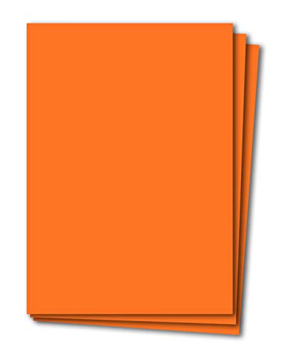 50 hojas de cartón de tono, DIN A4, naranja, 240 g/m², cartón para manualidades, 21,0 x 29,7 cm, cartón para manualidades, para álbum de fotos, menú, imprimible, DIY ser creativo
