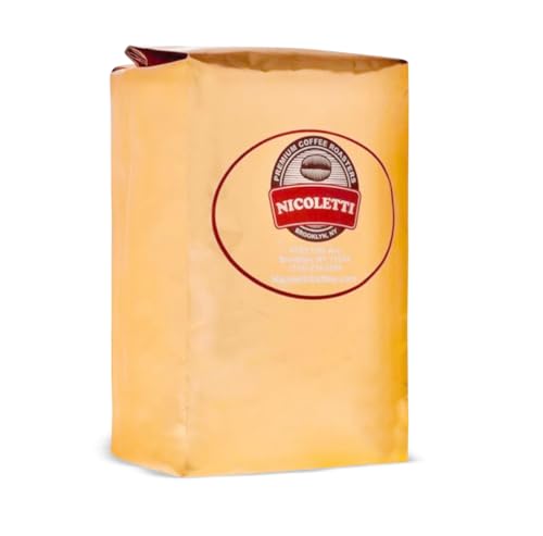 Nicoletti Coffee Espresso (100% Arabica M22 Roast) 2lb Organic Whole Beans