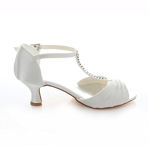 Emily Bridal Ivory Bridal Sandals Peep Toe Satin Wedding Heels for Women3