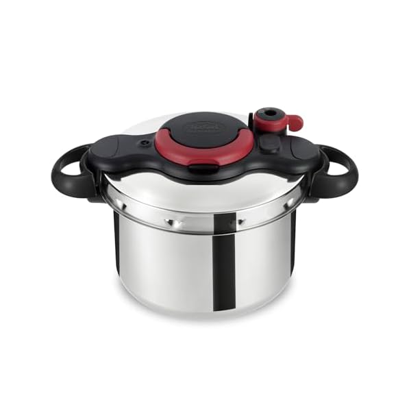   Tefal-Clipso-Easy--Stainless-Steel-Pressure-Cooker-with-5-Minut-Security-Systems-and-Tie-Closure--Black