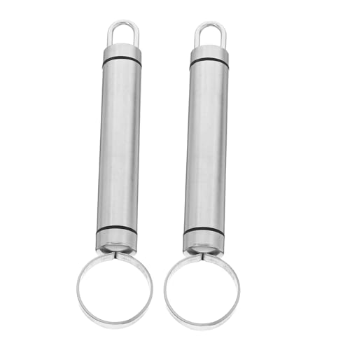 VALICLUD 2個ステンレス製桃芯抜きツール 効率的で な果実コア取り器 キッチンガジェット 桃の種取り器