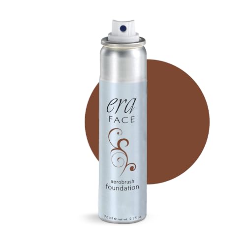 ERA Face spray makeup (R10 - Cocoa, 2.25 oz) - airbrush foundation, everyday, buildable, professional spray on cosmetics by Era Beauty