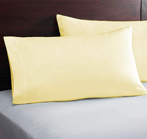 Image of YRM Bedding's - Egyptian Cotton Pillow Cases 400-TC Premium Hotel Quality 2 - Pcs Pillow Covers (18 inch x 28 inch) - Ivory Color