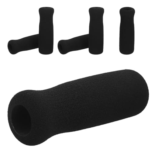 HAPINARY Elderly Walking Stick Handle Grip Thicken Grip Cane Handle Senior Walking Stick Accessories Comfortable Installation Breathable Material 6 Pack Black Color