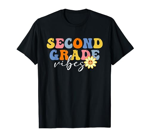 Groovy Second Grade Vibes Equipo de segundo grado Primer día de clases Camiseta