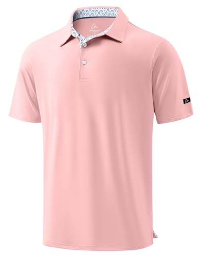 Image of Obla Mens Golf Shirt Short Sleeve Dry Fit Moisture Wicking Performance Athletic Casual Work Collared Polo Shirts for Men