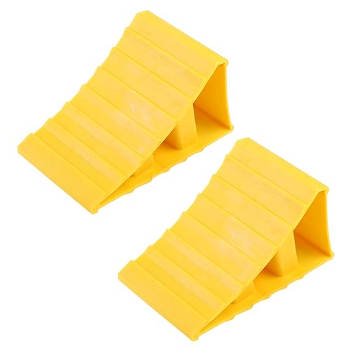 QIYUDUOLA Wheel Ramp for Triangle Skid Stop 2Pcs Wheel Chocks Stop Slider Block for Car Truck Travel Trailer Accessories