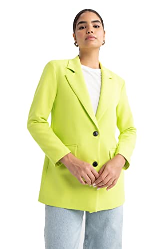 Blazer DeFacto veste femme fluide vert clair 38 coupe cintrée chic