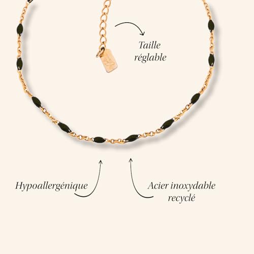 Bougie bijou Monoï des Îles avec bracelet doré perles noires MY JOLIE CANDLE