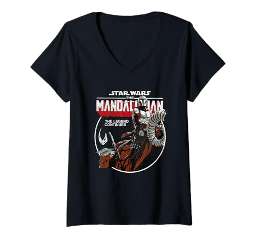 Mujer Star Wars The Mandalorian Circle Camiseta Cuello V