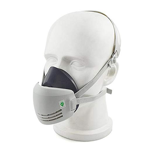 HAORONG Reusable Dust Half Respirator Chemical Anti-Dust Paint Respirator Welding Safety Industrial Mask (1pcs Rubber Anti-Dust Mask+22 pcs Cotton Filters)