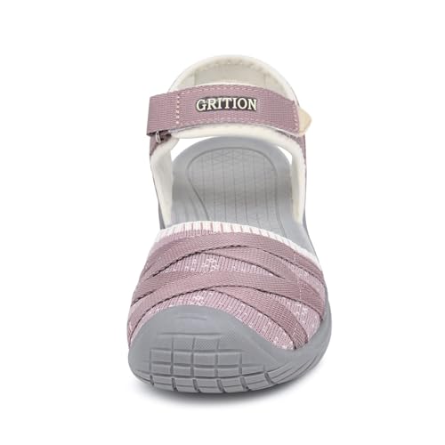 Image of GRITION Hiking Sandals Women Closed Toe, Waterproof Lightweight Adjustable Hiking Athletic Sandals, Breathable For Beach Summer Adventure Comfortable Outdoor Sport