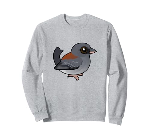 Cute Cartoon Dark-eyed Junco (Red-backed) Fun Birdorable Sweatshirt