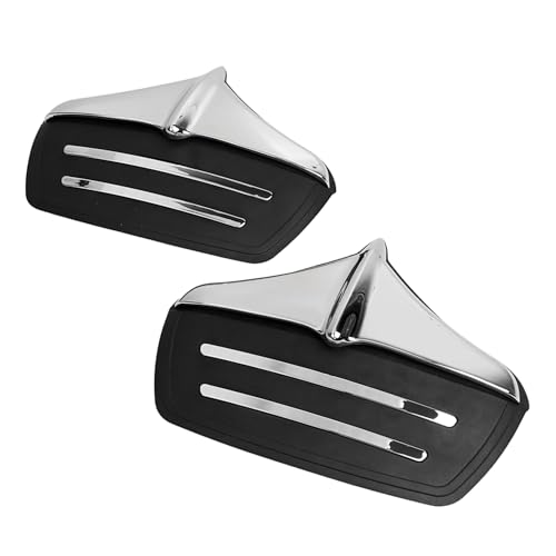 Image of Rear Wheel Mud Flaps Fender Guards Accents ABS Plastic Trim for Harley Tri-Glide Ultra Classics FLHTCUTG 2011-2023 and FLHXXX Street Glide Trikes 2011, Chrome+Black