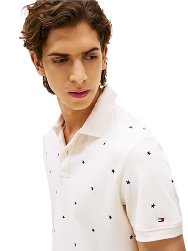 Image of Tommy Hilfiger Men's Short Sleeve Polo Shirts in Regular Fit With Stretch and Organic Pique Cotton