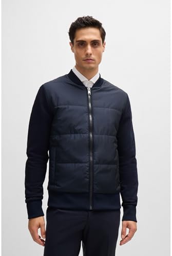 BOSS Men's Skiles Nylon and Cotton Zip Up Sweatshirt4