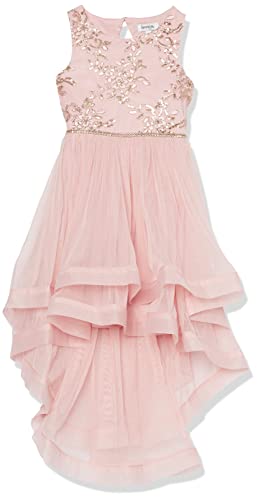 Speechless Girls' 7-16 Tween Maxi Dress with Wide Ribbon Hem for Formal Dance Or Party