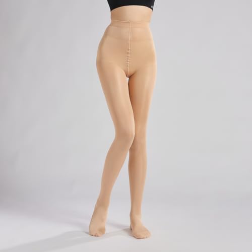 Ultra Stretchable 70D Silky Shiny Sheer Pantyhose for 264lbs Plus Size High Waist Tights Opaque Footed Stockings3