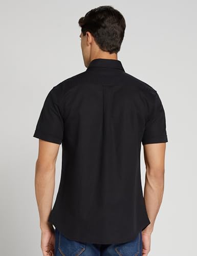 Image of U. S. Polo ASSN. Men's Solid Cotton Linen Spread Collar Half Sleeve Tailored Fit Shirts