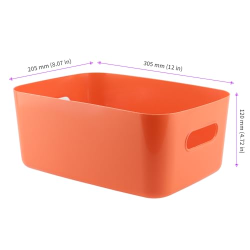 Panier de rangement plastique ajouré avec poignées ergonomiques pour bureau et bain - 3