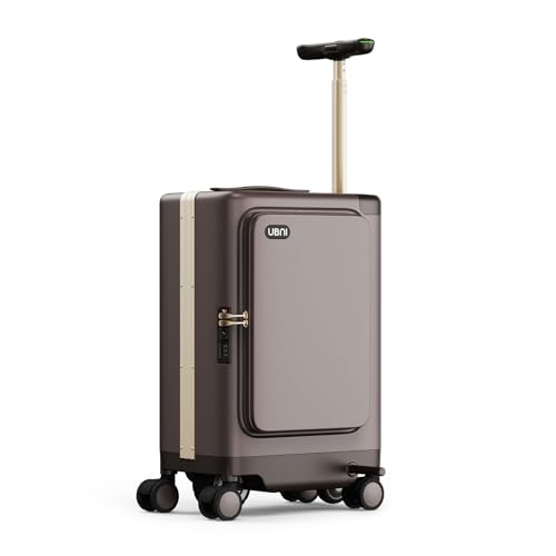 UBNI Electric Smart Rideable Suitcase 20-Inch Carry-On Gemstone Brown