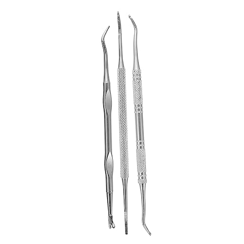 Ipetboom Practical Toenail File Set Stainless Steel Ingrown Nail Nail Picker for Home Salon Use