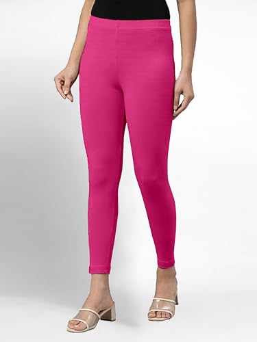 Image of TRENDMALLS Women's Super Combed Cotton Elastane Stretch Ankle Length Leggings with Ultrasoft Waistband