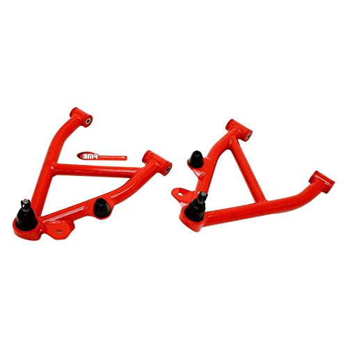 BMR Suspension AA007R A-arms, lower, DOM, non-adj, poly bushings, no spring pocket Red 1968-1974 3rd Gen F-Body