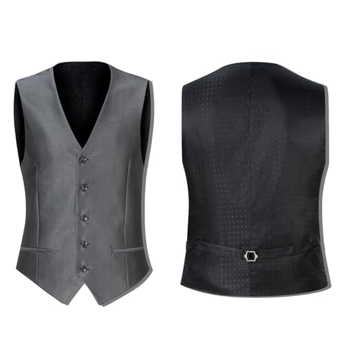 Men's Suit Slim Fit 3 Piece Suits for Men, One Button Solid Shawl Lapel Blazer Jacket Vest Set for Party Wedding3