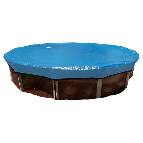 In The Swim Round Winter Covers 24 ft Blue Above Ground Winter Cover - Protects Your Pool from Harsh Winter Elements
