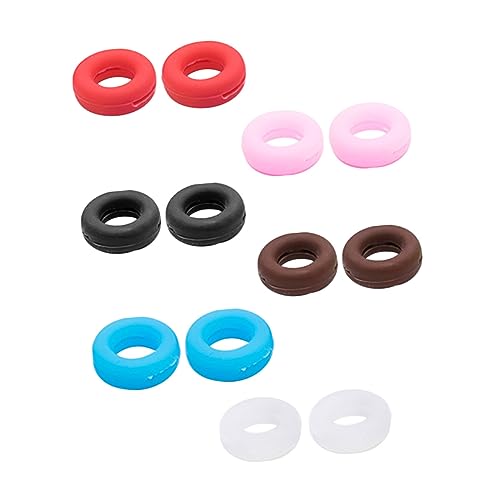 COLLBATH 12 Sets Round Retainers Eyeglasses Temple Cotton Finger Protectors Glasses Accessories Anti Slip Eyeglasses Holder Eyeglass Anti- Round Anti- Ear Hooks Eye Glasses Anti Slip