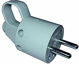Electraline 531072 Stecker 2P + T 10/16A mit Ring, Grau
