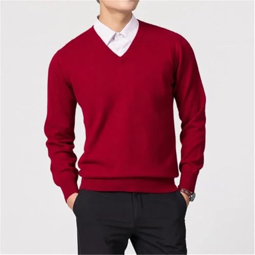 Men's Wool Sweaters V-Neck Pullovers Cashmere Knitting Spring Sweaters Knitwear Jumpers2